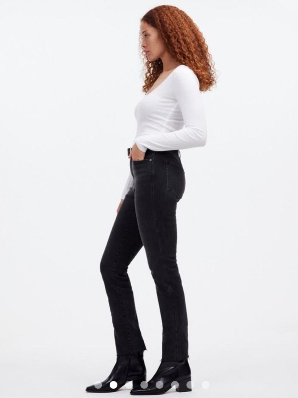 Madewell Women's Black Mid Rise Stovepipe Jeans